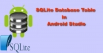 SQLite Database Table in Android Studio