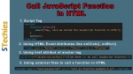 How to call a JavaScript function in HTML?