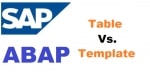 Difference between Table and Template