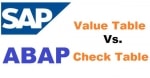 Difference between Value Table and Check Table