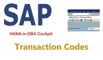 SAP HANA T-Codes for Administration and Monitoring in DBA Cockpit