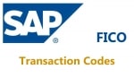SAP FICO TCodes Only End User TCodes