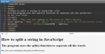 How to split a string in JavaScript